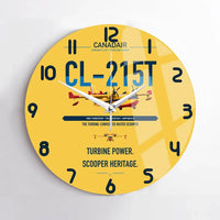 Thumbnail for Canadair CL-215T design on yellow no frame wall clock