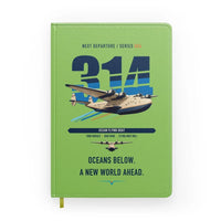 Thumbnail for Boeing 314 Clipper design on light green notebook