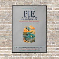 Thumbnail for St. Pete–Clearwater International Airport PIE vertical canvas print - framed - light gray background