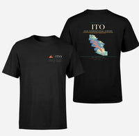 Thumbnail for Hilo International Airport (ITO) design printed on black double-side t-shirt