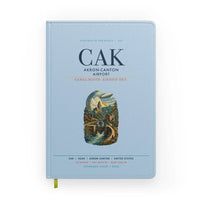 Thumbnail for Akron-Canton Airport (CAK) design on light blue notebook