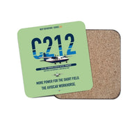 Thumbnail for CASA C-212-200 Aviocar design on light green 1 piece coaster