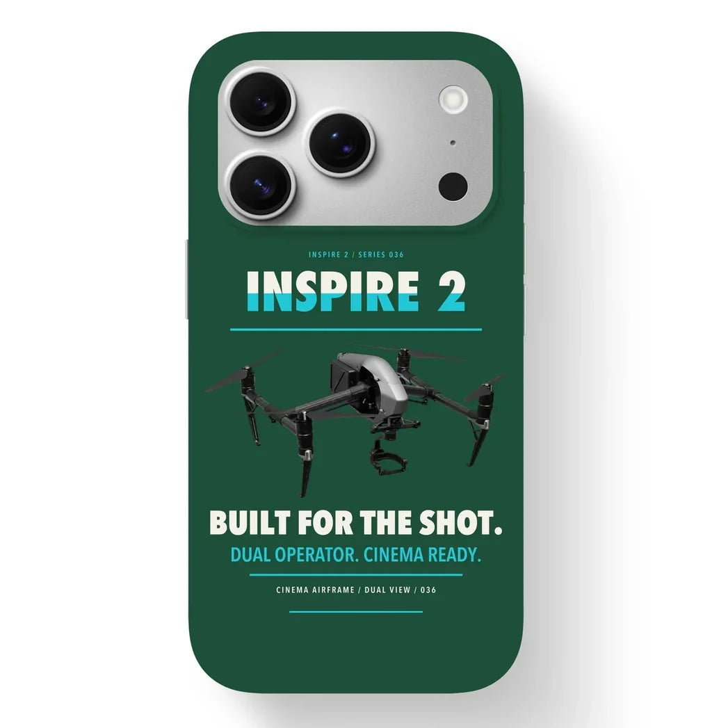 DJI Inspire 2 Case design on dark green iphone case