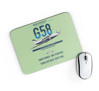 Thumbnail for Beechcraft Baron G58 design on light green rectangle mouse pad