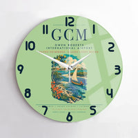 Thumbnail for Owen Roberts International Airport (GCM) design on light green no frame wall clock