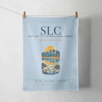 Thumbnail for Salt Lake City International Airport (SLC) design on light blue towel