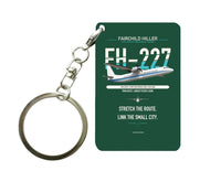 Thumbnail for Fairchild Hiller FH-227B Key Chain design on dark green key chain
