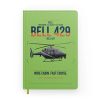 Thumbnail for Bell 429 design on light green notebook