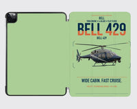 Thumbnail for Bell 429 design on light green ipad tablet case