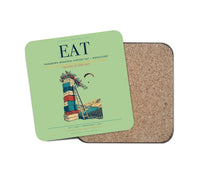 Thumbnail for Pangborn Memorial Airport (EAT) design on light green 1 piece coaster