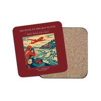 Thumbnail for The River Ice Breakup Watch - Designed Coasters design on dark red 1-piece