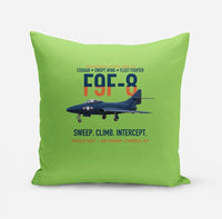 Thumbnail for F9F-8 Cougar Swept Wing Carrier Fighter design on light green pillow