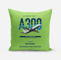 Thumbnail for Airbus A300B4 design on light green pillow