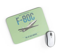 Thumbnail for F-80C Shooting Star design on light green rectangle mouse pad