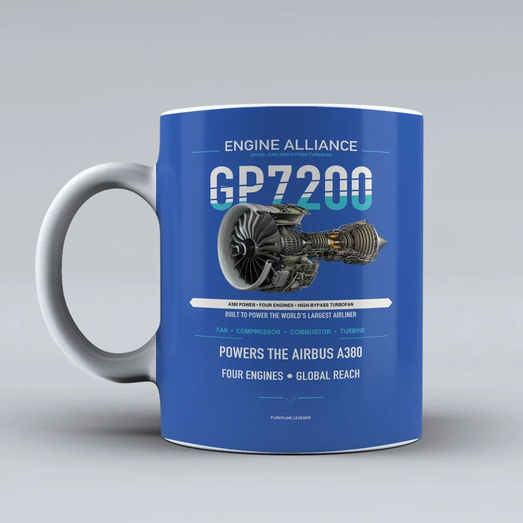 Mug design on blue gp7200