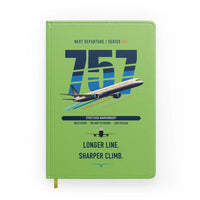 Thumbnail for Boeing 757-300 design on light green notebook