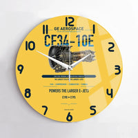 Thumbnail for CF34-10E design on yellow no frame wall clock