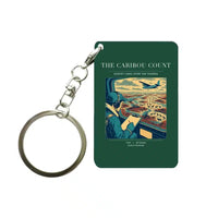 Thumbnail for VINTAGE G4198 - The Caribou Count - Designed Key Chain design on darkgreen
