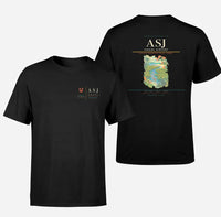 Thumbnail for Amami Airport (ASJ) design printed on black double-side t-shirt