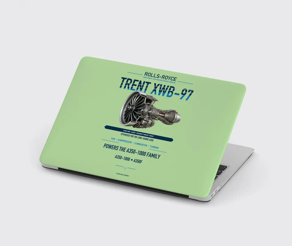 TRENT XWB-97 design on light green MacBook case