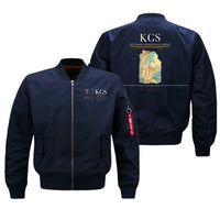 Thumbnail for Kos Island International Airport (KGS) design on blue bomber jacket