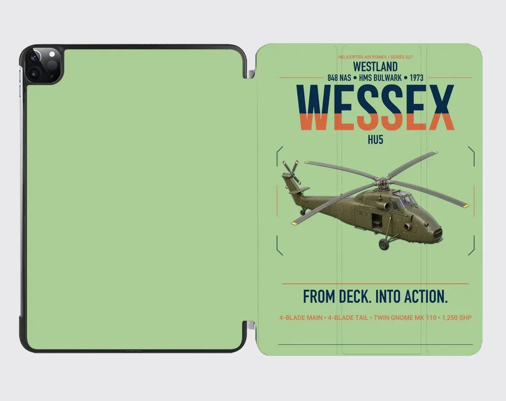 Westland Wessex HU5 design on light green ipad tablet case