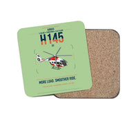 Thumbnail for Airbus H145 D3 design on light green 1 piece coaster