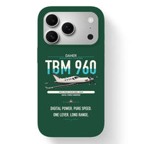 Thumbnail for Daher TBM 960 design on dark green magsafe iphone case, for iPhone 17 Pro