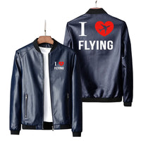Thumbnail for I Love Flying Leather Jacket - view 4