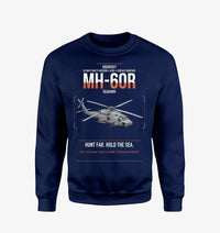 Thumbnail for Sikorsky MH-60R Seahawk design on navy blue sweatshirt