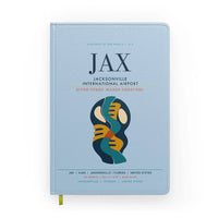 Thumbnail for Jacksonville International Airport (JAX) design on light blue notebook