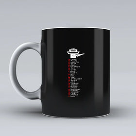 Aviation Alphabet Ceramic White Mugs
