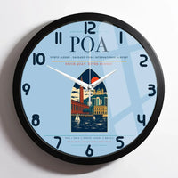 Thumbnail for Porto Alegre - Salgado Filho International Airport POA Wall-Clock Framed - Light Blue