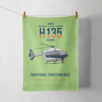 Thumbnail for Airbus H135 design on light green towel