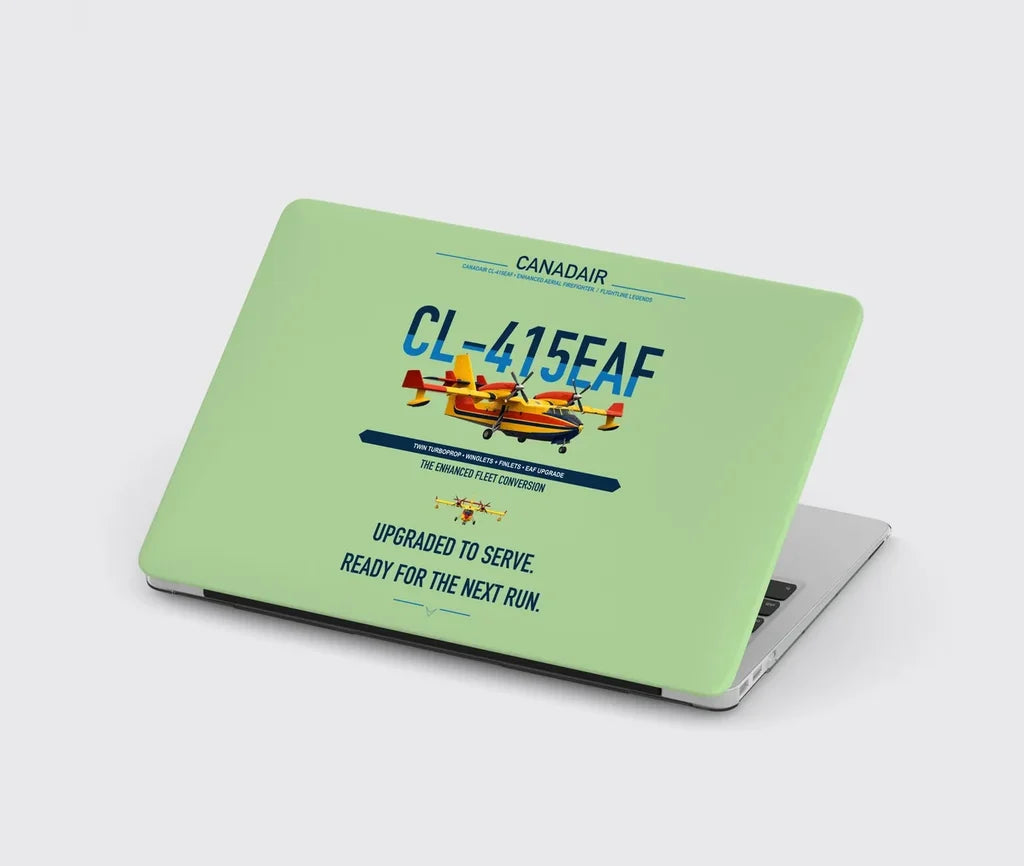 Canadair CL-415EAF design on light green MacBook case