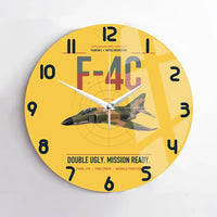 Thumbnail for F-4C Phantom II design on yellow no frame wall clock