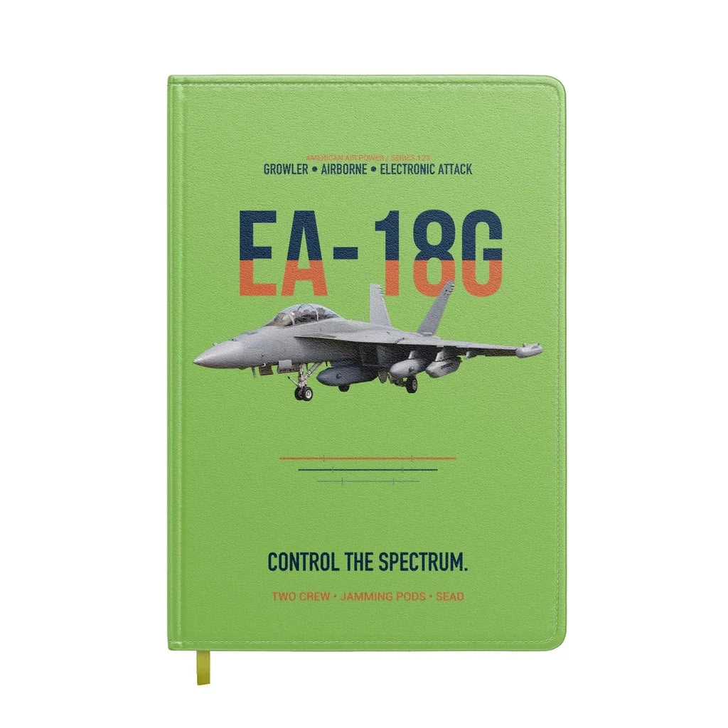 EA-18G Growler Control The Spectrum design on light green notebook