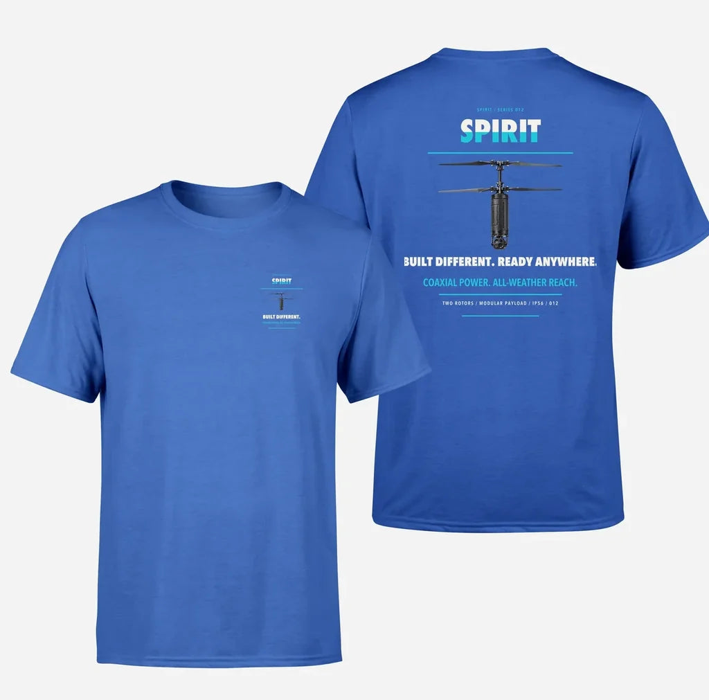 Ascent AeroSystems Spirit design on blue t shirt
