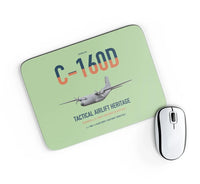 Thumbnail for Transall C-160D design on light green rectangle mouse pad