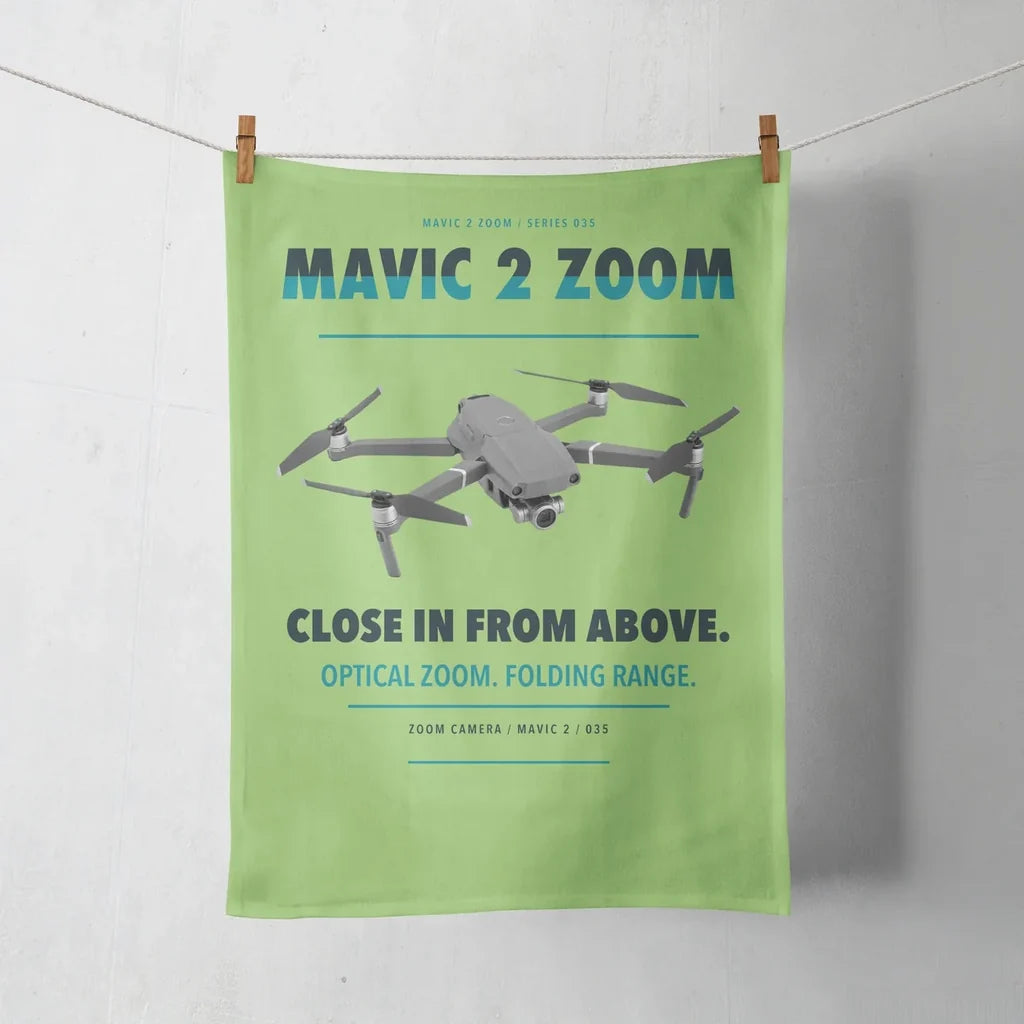 DJI Mavic 2 Zoom design on light green towel