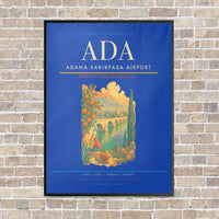 Thumbnail for Adana Sakirpasa Airport ADA - Canvas Framed - Blue