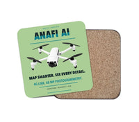 Thumbnail for Parrot ANAFI Ai design on light green 1 piece coaster