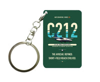 Thumbnail for CASA C-212-300 Aviocar Key Chain design on dark green key chain