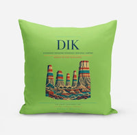 Thumbnail for Dickinson Theodore Roosevelt Regional Airport (DIK) design on light green pillow