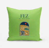 Thumbnail for Fes (FEZ) design on light green pillow