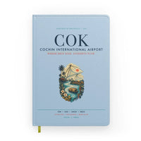 Thumbnail for Cochin International Airport Kochi (COK) design on light blue notebook