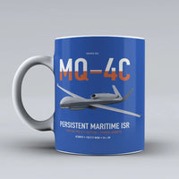 Thumbnail for MQ-4C Triton IFC-4 design on blue ceramic mug, double-side print