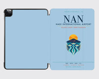 Thumbnail for Nadi International Airport (NAN) design on light blue ipad tablet case