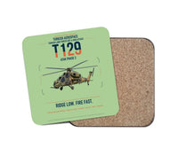 Thumbnail for Turkish Aerospace T129 ATAK Phase 2 design on light green 1 piece coaster