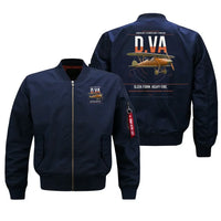 Thumbnail for Albatros D.Va design on blue bomber jacket, double-side print